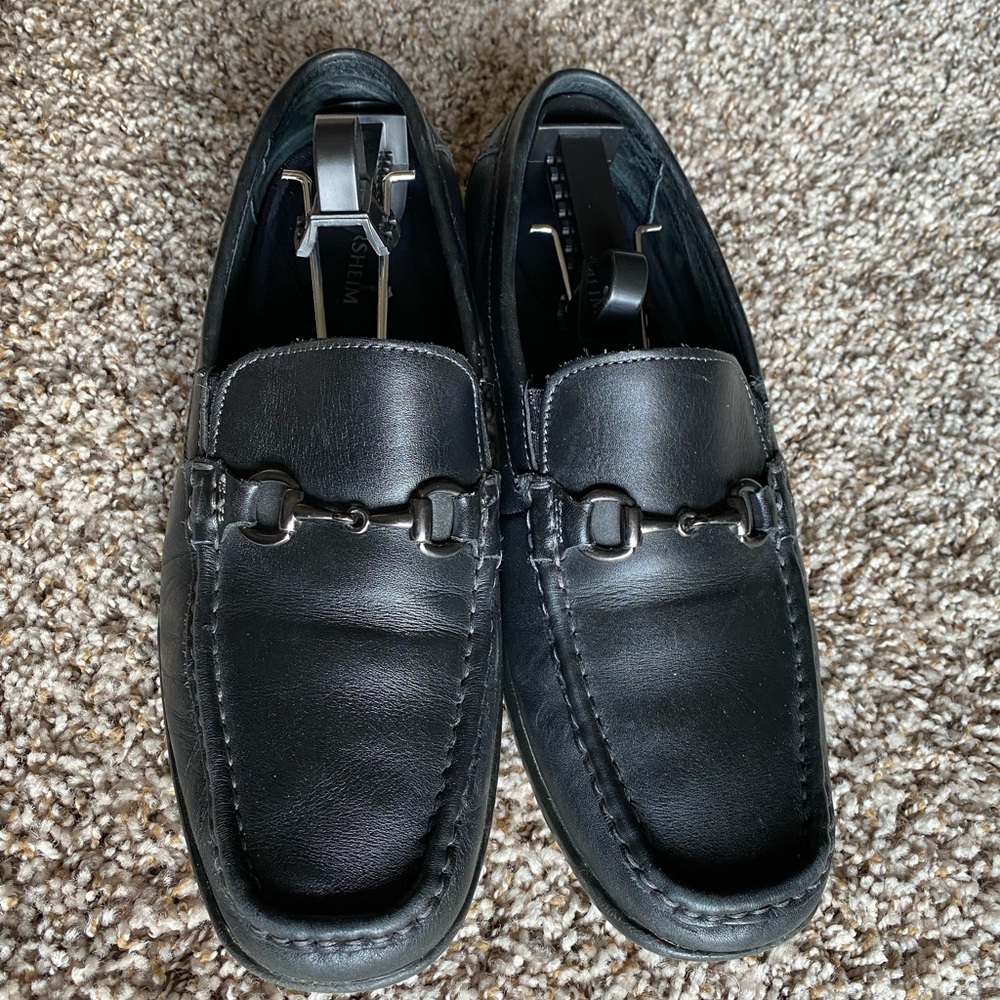 Black slip on dress shoes